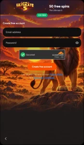 Inscription sur LeoSpins Casino